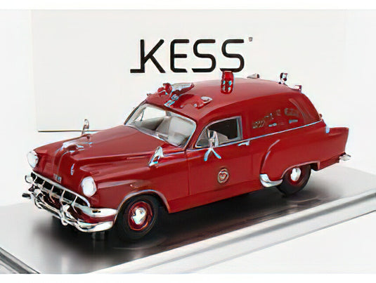 CHEVROLET - NATIONAL AMBULANCE ROYAL OAK MICHIGAN FIRE PROTECTION FIRE ENGINE 1954 - RED/KESS 1/43ミニカー