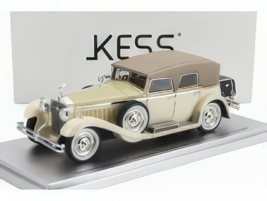 ISOTTA FRASCHINI - TIPO 8A SS CASTAGNA ch.1651 CABRIOLET CLOSED 1930 - 2 TONE BEIGE/Kess-Model 1/43ミニカー