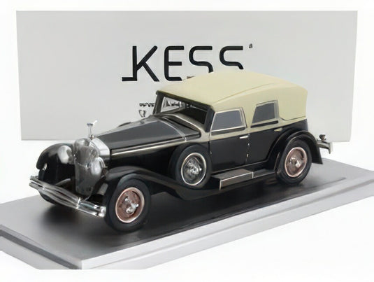 ISOTTA FRASCHINI - TIPO 8A SS CASTAGNA ch.1578 CABRIOLET CLOSED 1930 - BLACK BEIGE/Kess-Model 1/43ミニカー