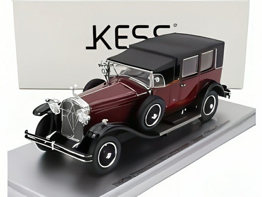 ISOTTA FRASCHINI TIPO 8A LANDAULET SALA セミコンバーチブル クローズド 1924 ボルドー ブラック/ Kess-Model 1/43 ミニカー