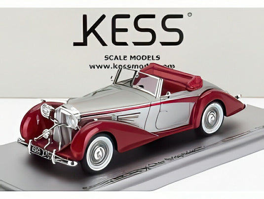 BENTLEY MKVI ドロップヘッド ch.B122DA クーペ カブリオレ オープン 1949 シルバーレッド/ Kess-Model 1/43 ミニカー
