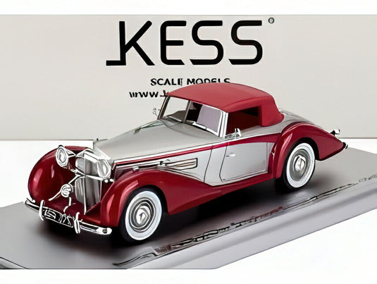 BENTLEY MKVI ドロップヘッド ch.B122DA クーペ カブリオレ クローズド 1949 シルバーレッド/ Kess-Model 1/43 ミニカー