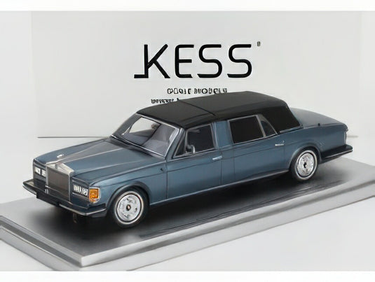 ROLLS ROYCE  SILVER SPUR LANDAULETTE SEMICOVERTIBLE CLOSED 1987  BLUE MET BLACK/KESS-MODEL 1/43ミニカー
