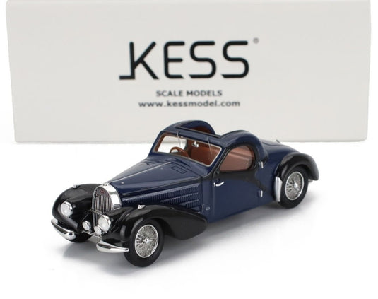 【予約】2026年発売予定BUGATTI 57C ATALANTE COUPE オープンルーフ 1938 ブルーブラック/ Kess-Model 1/43 ミニカー