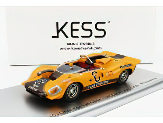 FERRARIフェラーリ 350 P4 SPIDER CANAM s/n0858 TEAM GUNSTON N 6 WINNER 3h CAPE TOWN 1968 P.HAWKINS  YELLOW BROWN/Kess-Model 1/43ミニカー
