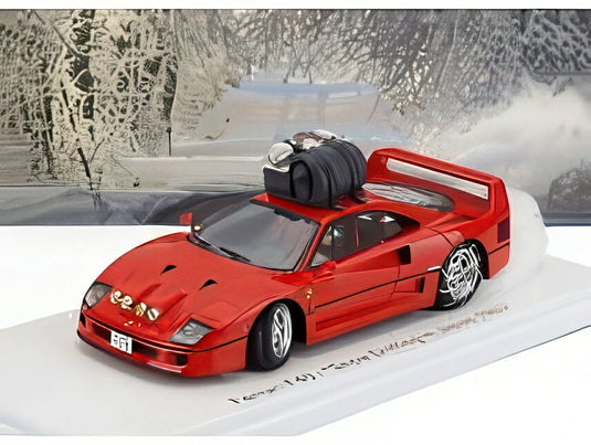 FERRARI F40 スノードリフト in JAPAN パイロットドライバー付 1993 レッド/ Kess-Model 1/43 ミニカー