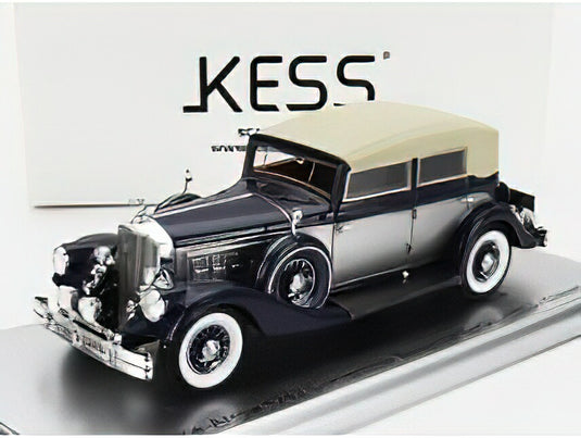 PIERCE ARROW  124 CONVERTIBLE BERLINE SEDAN LE BARON CLOSED 1933  BLUE MET SILVER/Kess-Model 1/43ミニカー