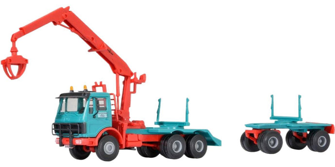Mercedes Benz 長木材運搬列車 トラック / Kibri 1/87 建設機械模型 工事車両