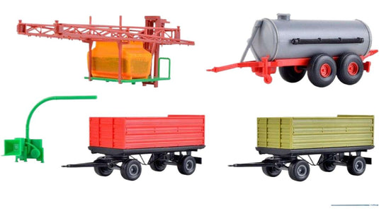 農業セット 12996 農業機械 / Kibri 1/87 建設機械模型 工事車両