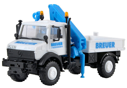 Breuer & Wasel Unimog ローディングクレーン付き プラスチックモデルキット トラック / Kibri 1/87 建設機械模型 工事車両