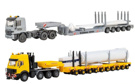 Mercedes Benz ActScheuerle 低床ベッド 積載車 / Kibri 1/87 建設機械模型 工事車両