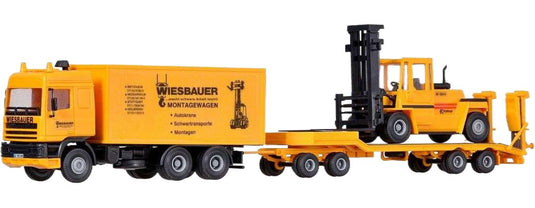 DAF トラクターユニット 低床トレーラー 積載車 / Kibri 1/87 建設機械模型 工事車両