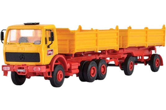 Emil Boelling Mercedes Benz ティッパートレーラー / Kibri 1/87 建設機械模型 工事車両