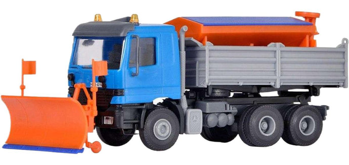 Mercedes Benz Act除雪車と 除雪機 / Kibri 1/87 建設機械模型 工事車両