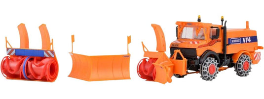 Unimog 除雪車 冬期サービス付き 除雪機 / Kibri 1/87 建設機械模型 工事車両