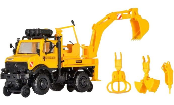 軌陸両用 Unimog バックホウ 16307 ショベル / Kibri 1/87 建設機械模型 工事車両