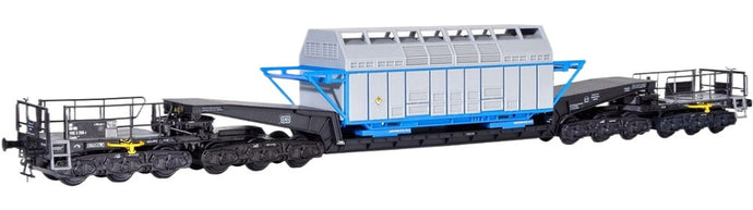 Waggon Union 鉄道ローローダー Uaai 819 Castor コンテナ / Kibri 1/87 建設機械模型 工事車両