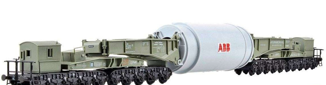 Kibri 16500 HO MAN Uaai 687.9 low-loader waggon KÜBLER with transformer