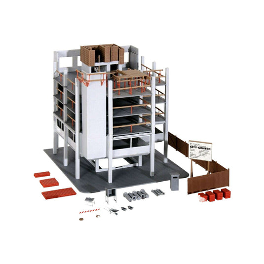 建設現場設備付きビルシェル / Kibri 1/87 建設機械模型 工事車両