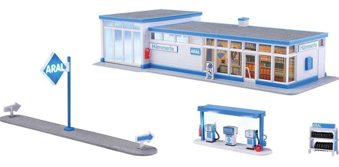 ARAL ガソリンスタンド 歴史的LED照明 38544 / Kibri 1/87 建設機械模型 工事車両