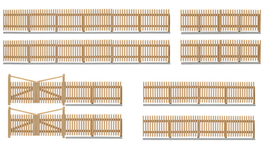 Wooden Fence Plastic Model Kit / Kibri 1/87 模型