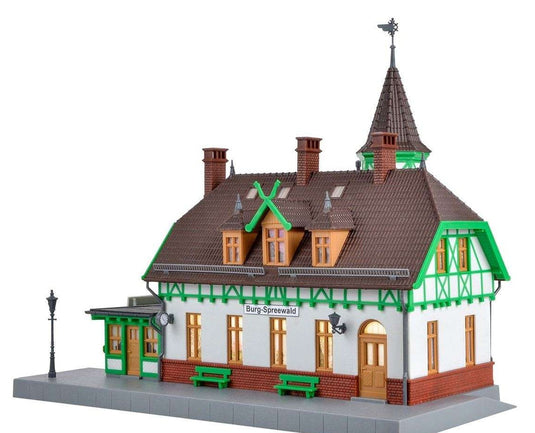 Kibri train station Burg im Spreewald including house lighting starter set 39509 1/87 模型