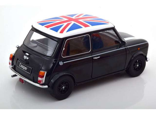 Mini Cooper with Union Jack, black/white/KK-SCALE 1/12ミニカー