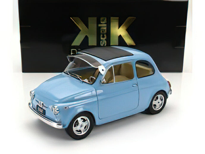 FIAT - 500 F CUSTOM WITH ABARTH RIMS 1968 - LIGHT BLUE/KK-SCALE 1/12ミニカー