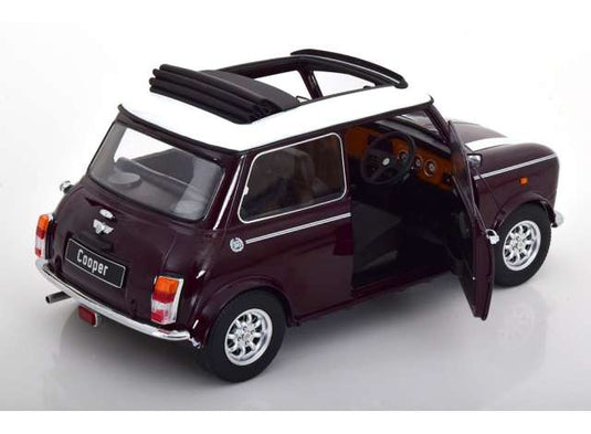 Mini Cooper Sunroof, purple/white Doors can be opened and you can display with closed or open sunroof/KK-SCALE 1/12ミニカー