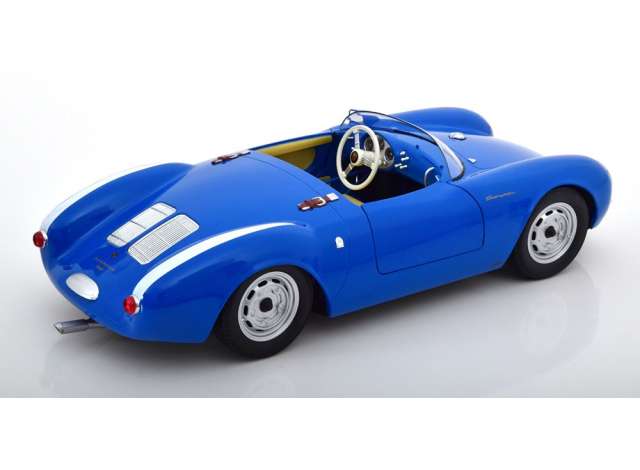 ギャラリービューアに画像をロードする, 1956 Porsche 550A Spyder, blue with white stripes/KK-SCALE 1/12ミニカー
