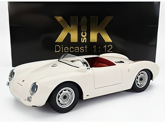 【予約】PORSCHE 550A スパイダー 1953 ホワイト レッド/ KK-SCALE 1/12 ミニカー