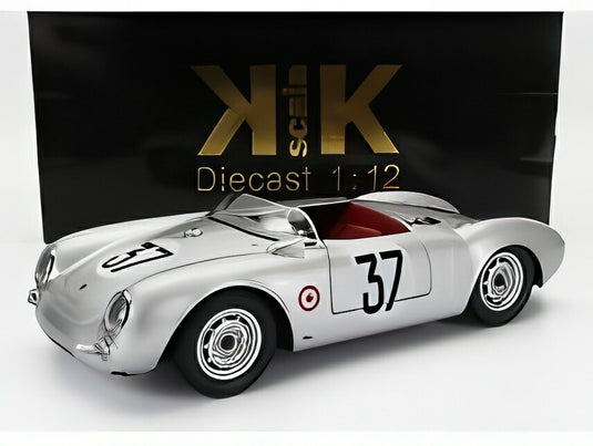 【予約】PORSCHE 550 RS スパイダー No.37 1955 ルマン24時間 シルバー/ KK-SCALE 1/12 ミニカー
