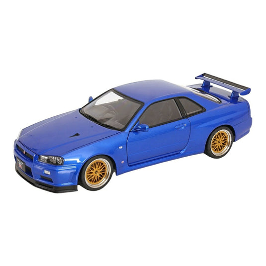 【予約】2026年発売予定 Nissan日産 Skylineスカイライン GT-R R34 V-SPEC II 2001 BBSホイール ブルーメタリック 限定版 / KK-SCALE 1/12 ミニカー
