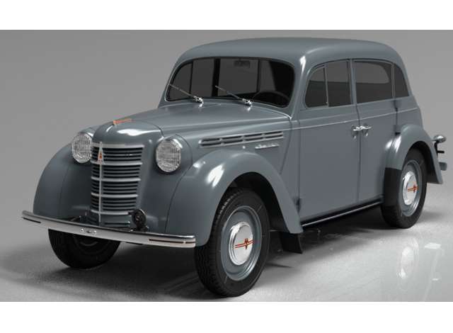 1946 Moskvich 400-420 Diecast Series, grey/KK-SCALE 1/18ミニカー 500台限定