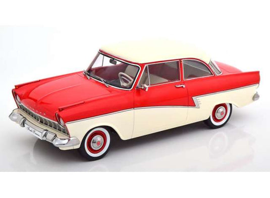 1957 Ford Taunus 17M P2, red/white/KK-SCALE 1/18ミニカー 1250台限定