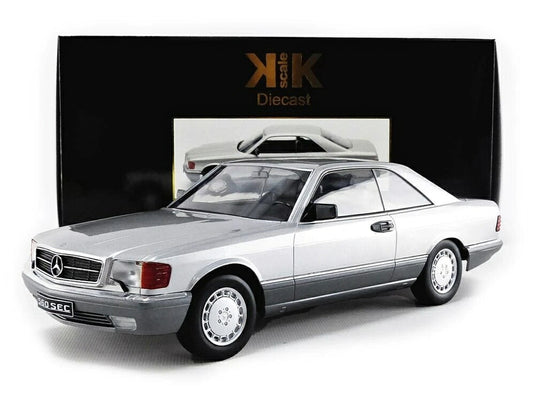 【予約】 メルセデスベンツ 560 SEC C126 1985 シルバー / KK Scale 1/18 ミニカー