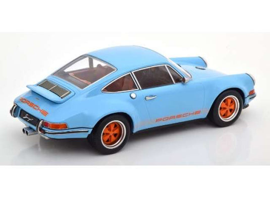 Singer Porsche 911 coupe, light blue/orange/KK-SCALE 1/18ミニカー