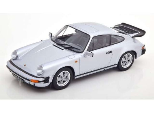 1988 Porsche 911 Carrera 3.2 Coupe 250.000th 911er with rear wing, silver/KK-SCALE 1/18ミニカー