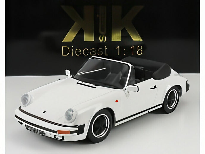 【予約】PORSCHE 911 SC カブリオレ 1983 ソフトトップ付 ホワイト/ KK-SCALE 1/18 ミニカー