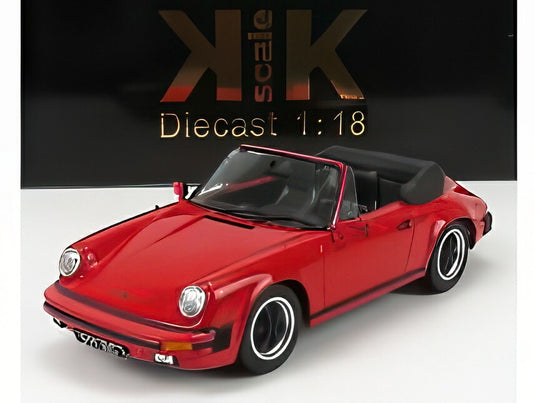 【予約】PORSCHE 911 SC カブリオレ 1983 ソフトトップ付 レッド/ KK-SCALE 1/18 ミニカー