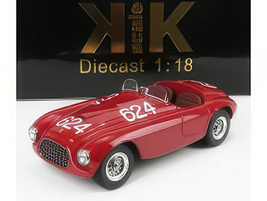 FERRARI 166MM 2.0L V12 SPIDER N 624 WINNER MILLE MIGLIA 1949 C.BIONDETTI E.SALANI RED/KK-SCALE 1/18ミニカー