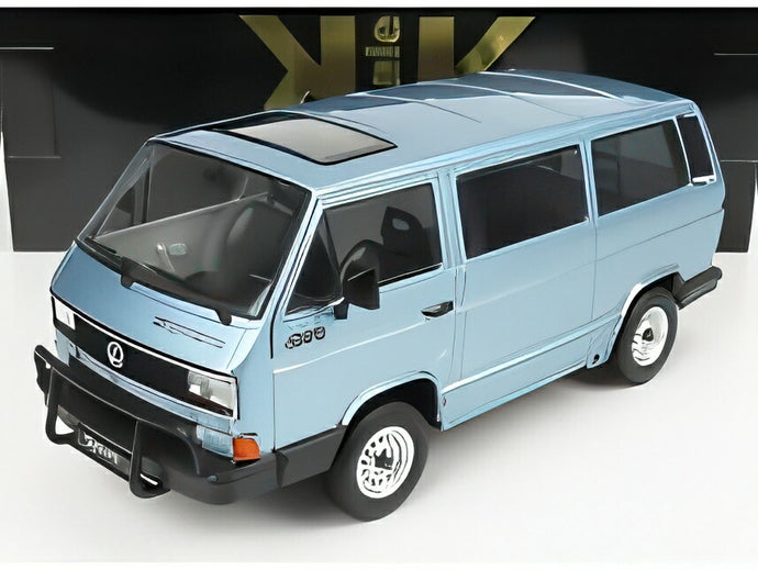 【予約】VOLKSWAGEN T3 ミニバス シンクロ 1987 ライトブルーメタリック/ KK-SCALE 1/18 ミニカー