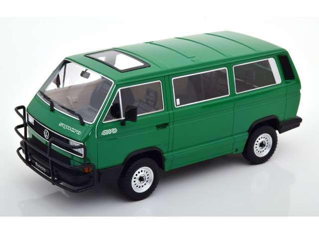 ギャラリービューアに画像をロードする, 1987 Volkswagen Bus T3 Syncro Jagdwagen, green/KK-SCALE 1/18ミニカー
