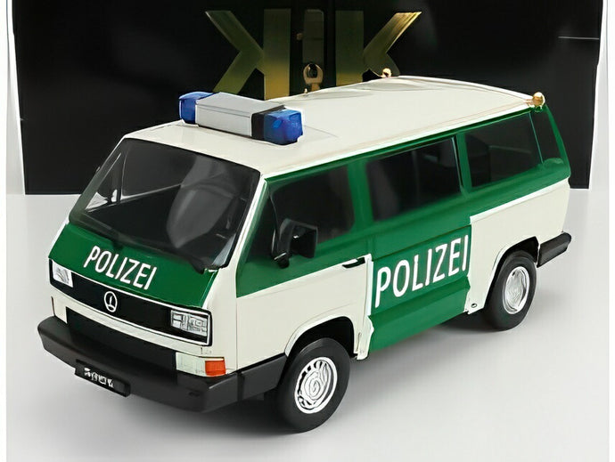【予約】VOLKSWAGEN T3 ミニバス シンクロ 警察 1987 グリーン/ホワイト/ KK-SCALE 1/18 ミニカー