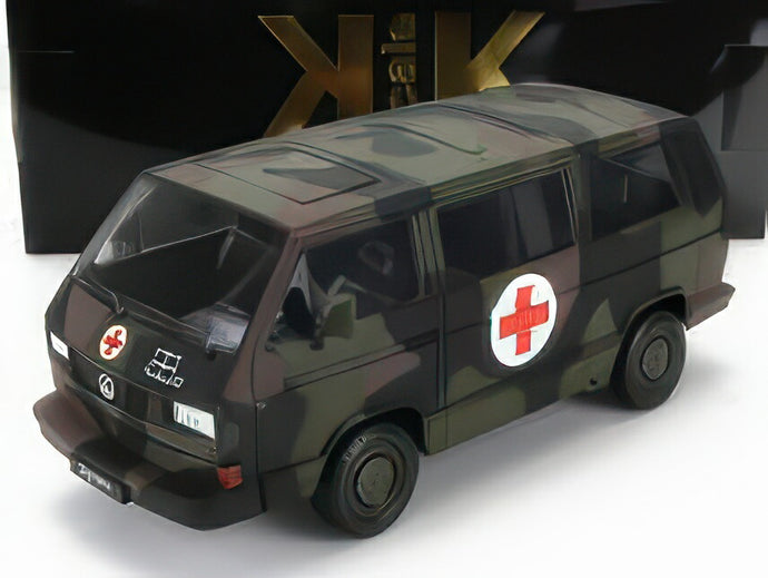 VOLKSWAGEN T3 MINIBUS GERMAN ARMY AMBULANCE 1987 MILTARY CAMOUFLAGE/KK-SCALE 1/18ミニカー