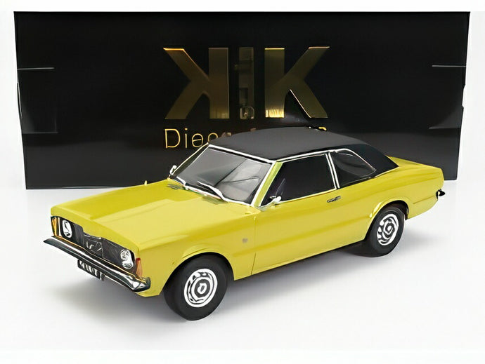 【予約】FORD タウナス L クーペ 1971 イエロー/マットブラック/ KK-SCALE 1/18 ミニカー