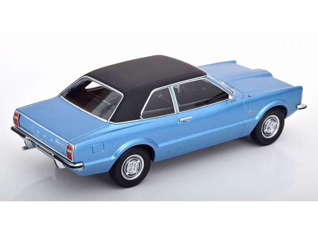 ギャラリービューアに画像をロードする, 1971 Ford Taunus GT Sedan with Vinylroof, blue metallic flat black/KK-SCALE 1/18ミニカー
