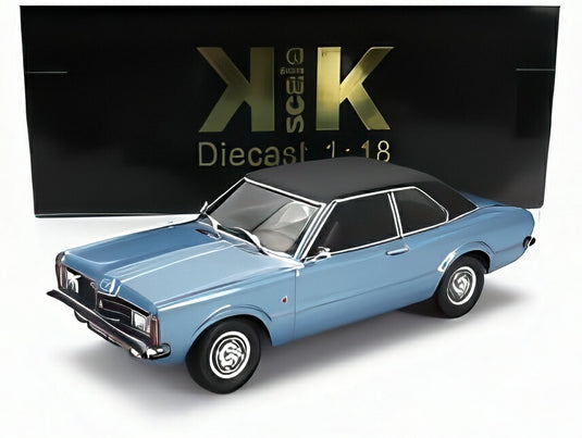 【予約】FORD タウナス GT ビニールルーフ 1971 ブルーメタリック/マットブラック/ KK-SCALE 1/18 ミニカー