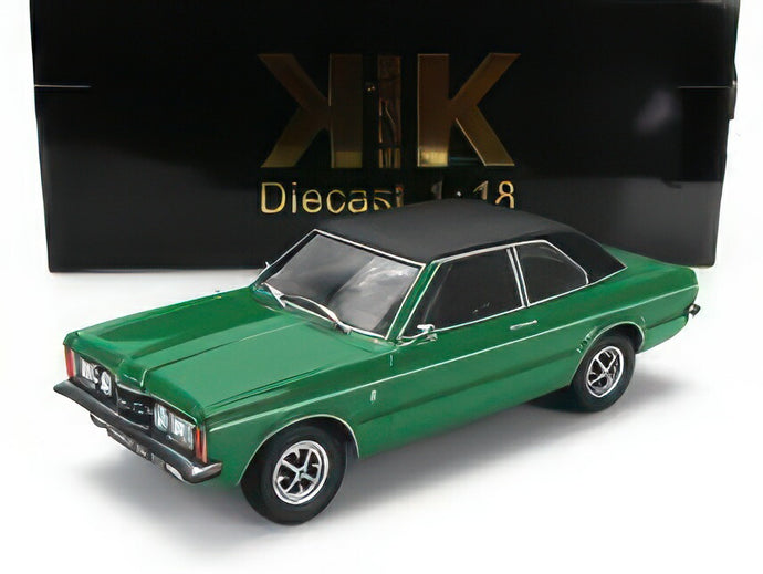 FORD ENGLAND TAUNUS GXL WITH VINYL ROOF 1971 GREEN MATT BLACK/KK-SCALE 1/18ミニカー