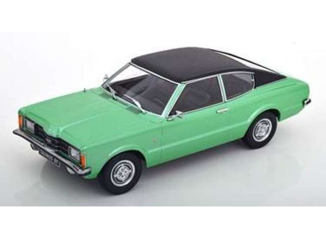 1971 Ford Taunus GT with vinyl roof, green/black/KK-SCALE 1/18ミニカー